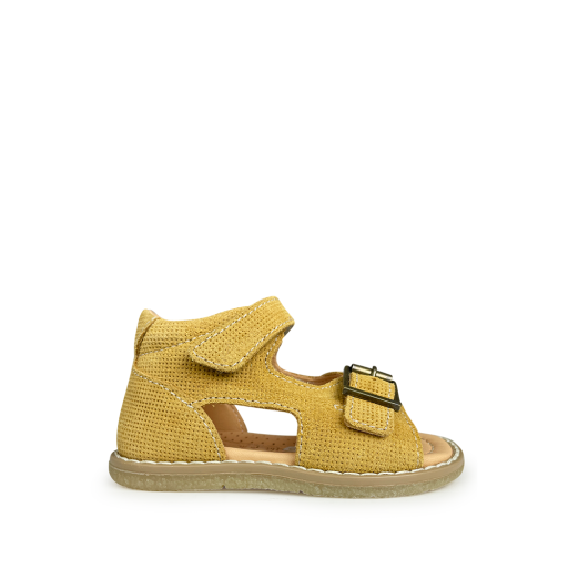 Kids shoe online Ocra sandals Mustard sandal with double buckle closure