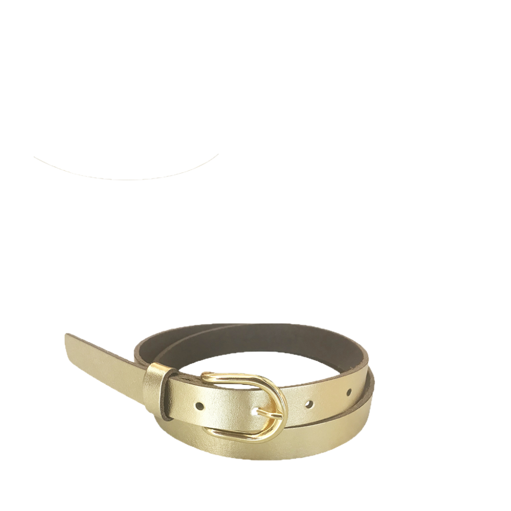 Anna Pops - Leather belt in gold colour