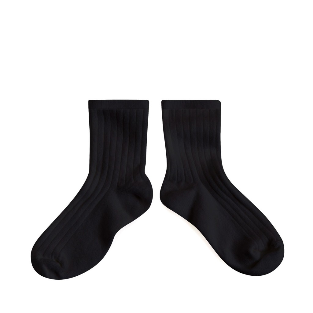 Collegien - Short socks noir charbon