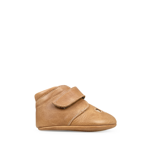 Kids shoe online Tricati pre step shoe Pre walker in brown with beige accents
