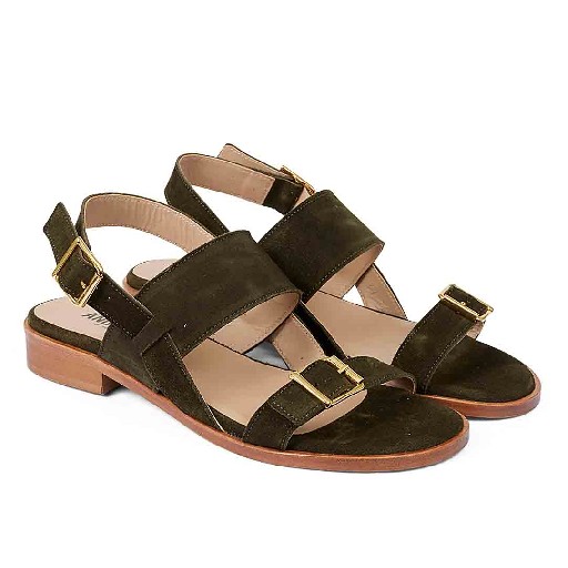 Angulus sandalen Vrouwelijke olijfgroene sandaal