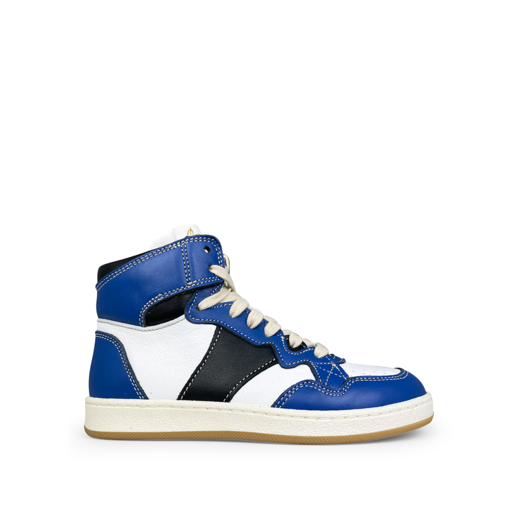 Ocra - Mid-height white blue sneaker