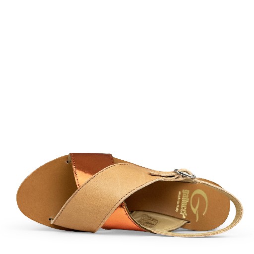 Gallucci sandals Sandal cognac and orange