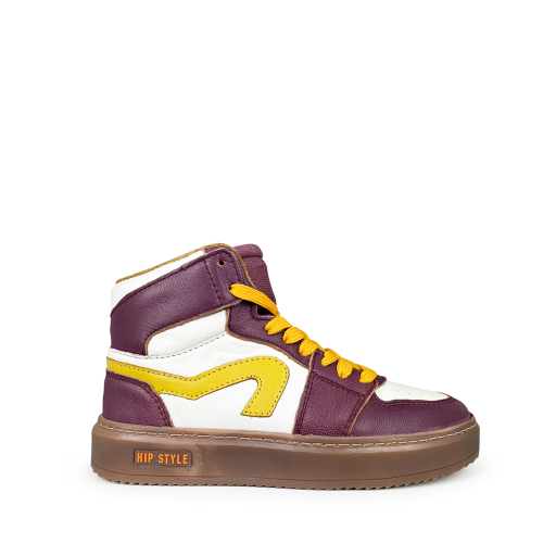 HIP trainer High bordeaux sneaker with ochre