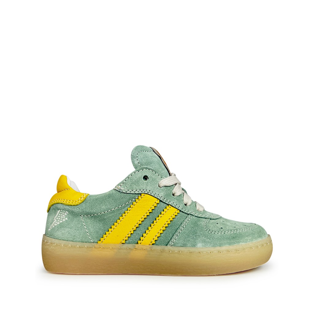 Ocra - Green sneaker with yellow accents