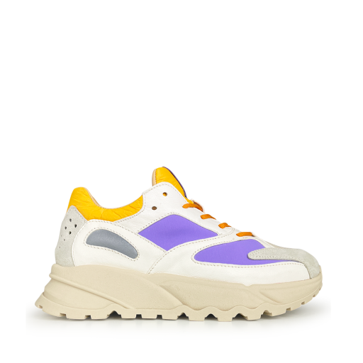 Kids shoe online Rondinella trainer White and lilac sneaker