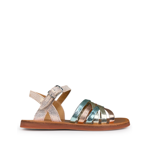 Kinderschoen online Pom d'api sandalen Sandaal multicolor gekruiste bandjes