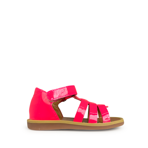 Kids shoe online Pom d'api first walkers Sandal fluo pink