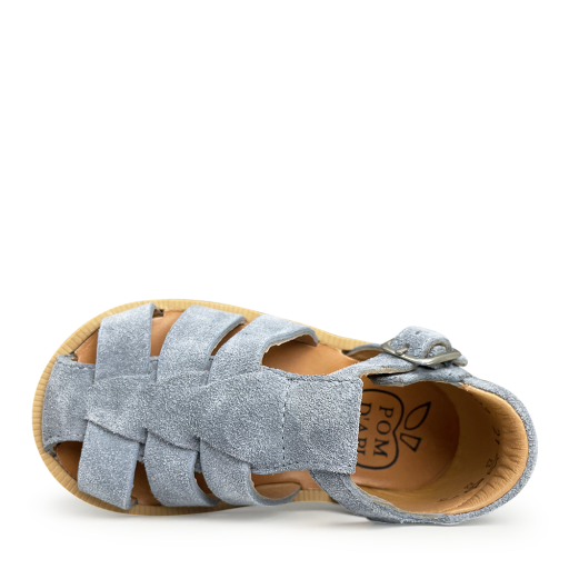 Pom d'api sandalen Sandaal blauw velours