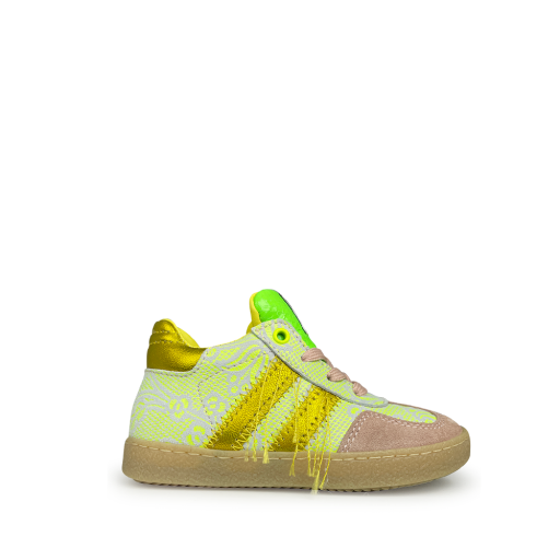 Kids shoe online Rondinella trainer Sneakers yellow and gold