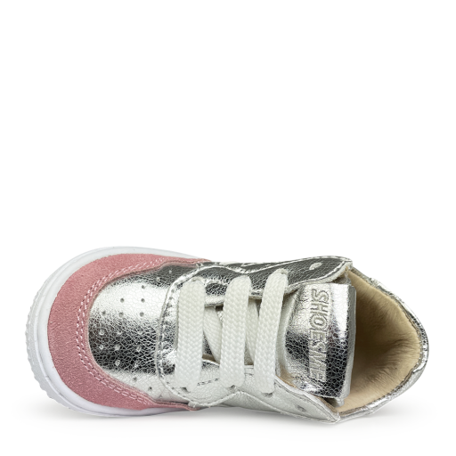 Shoesme first walkers Pre-sneaker silver and pink