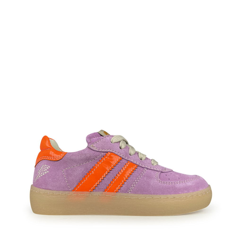 Ocra - Lilac sneaker with orange accents