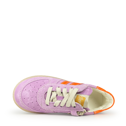Ocra trainer Lilac sneaker with orange accents
