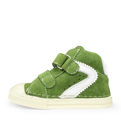Ocra sneaker Pre-sneaker groen met witte accenten