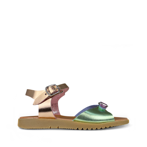 Kids shoe online Gallucci sandals Sandal champagne, lilac and green