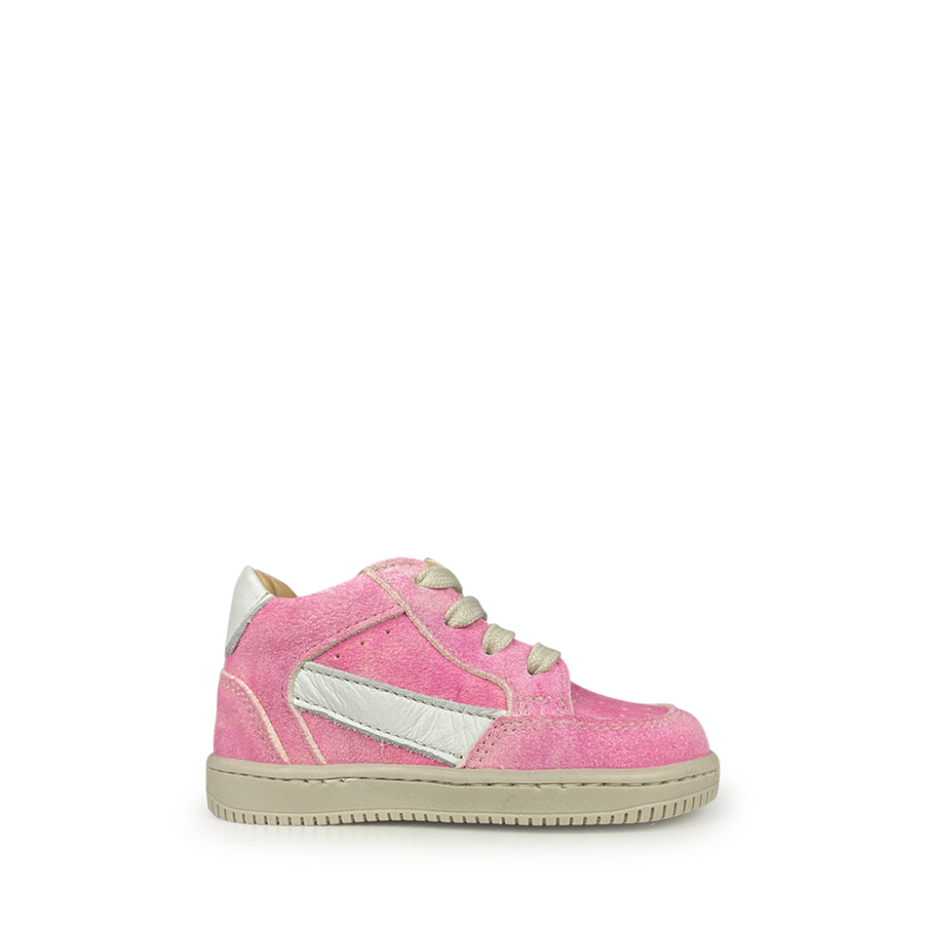 Ocra - Pink sneakers with white accent