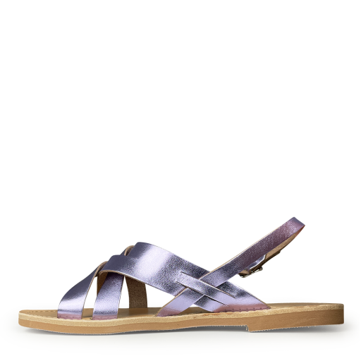 Thluto sandalen Paarse metallic lederen sandaal