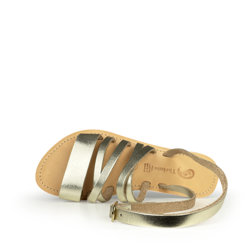Thluto sandalen Gouden lederen Romeinse sandaal