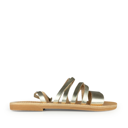 Kids shoe online Thluto sandals Gold leather Roman sandal