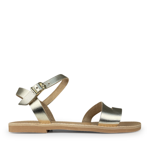 Kinderschoen online Thluto sandalen Gouden lederen sandaal