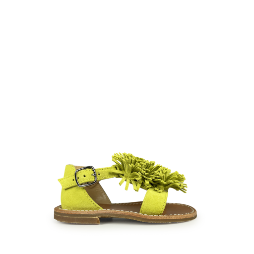 Gallucci sandals Yellow sandal with fringes