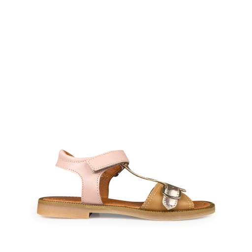 Kids shoe online Romagnoli  sandals Rose metallic sandal
