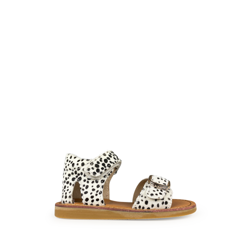 Kinderschoen online Shoesme sandalen Witte sandaal met zwarte stippen