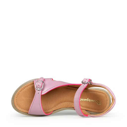 Romagnoli  sandalen Paarse sandaal met fluo rand