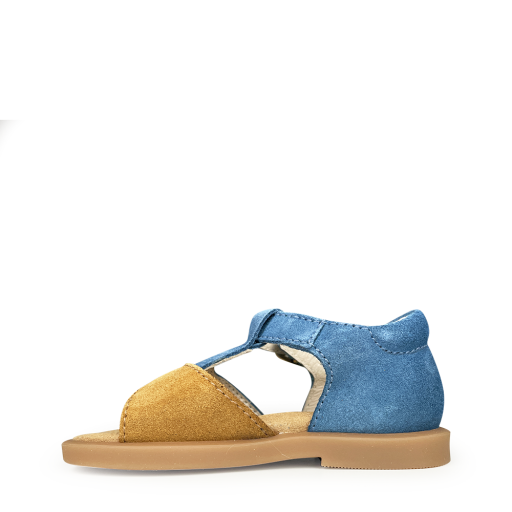 Beberlis sandals Blue sandal with brown