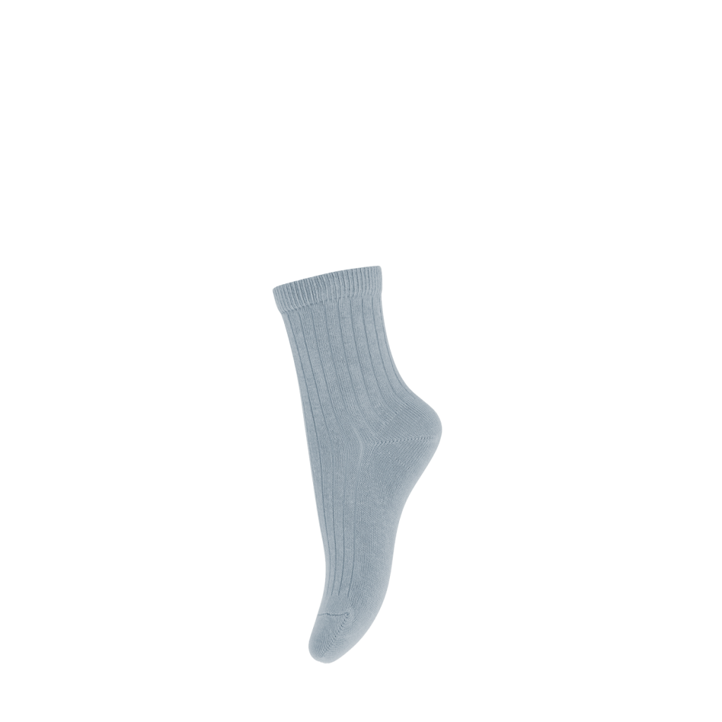 mp Denmark short socks Blue cotton ribbed socks
