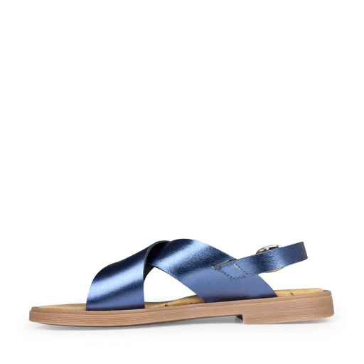 Beberlis sandalen Sandaal blauw zacht metallic