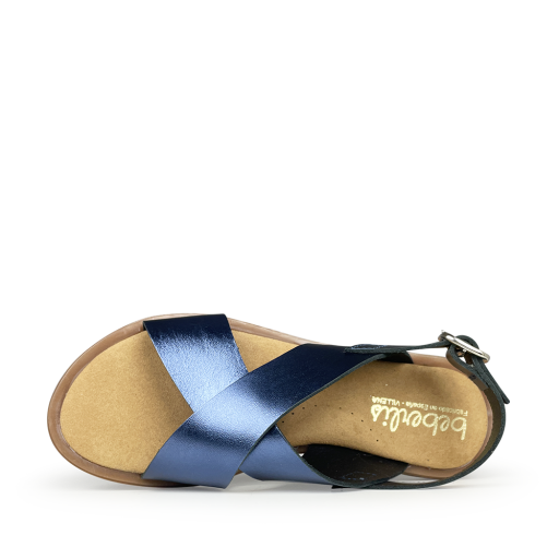 Beberlis sandalen Sandaal blauw zacht metallic