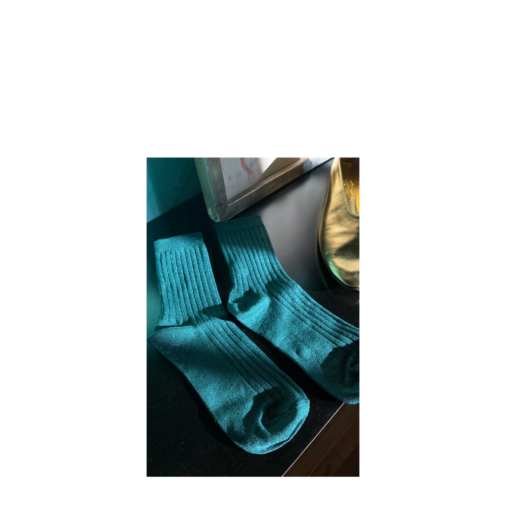 Le Bon Shoppe korte kousen Her socks - Groen glitter
