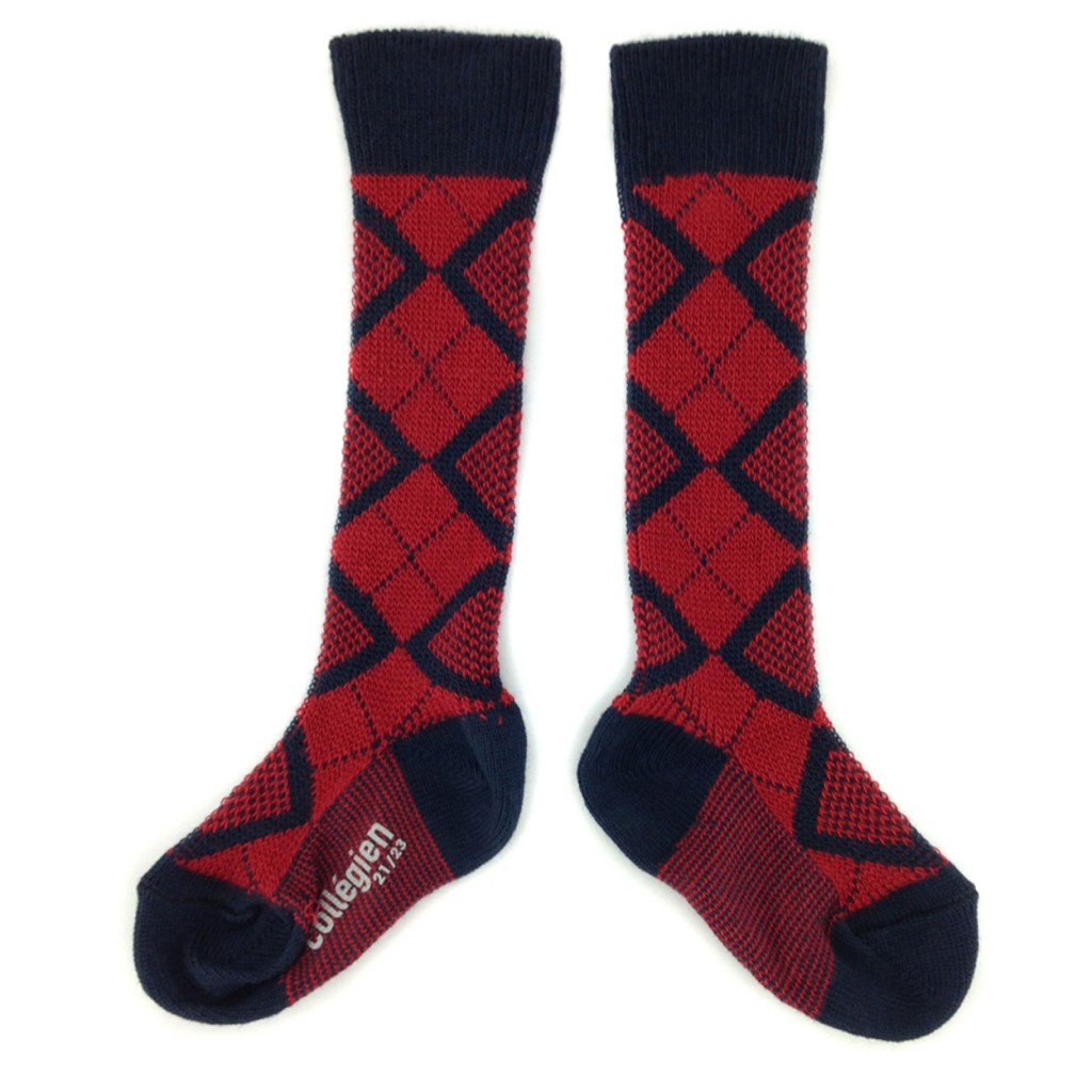 Collegien - Long socks red/black