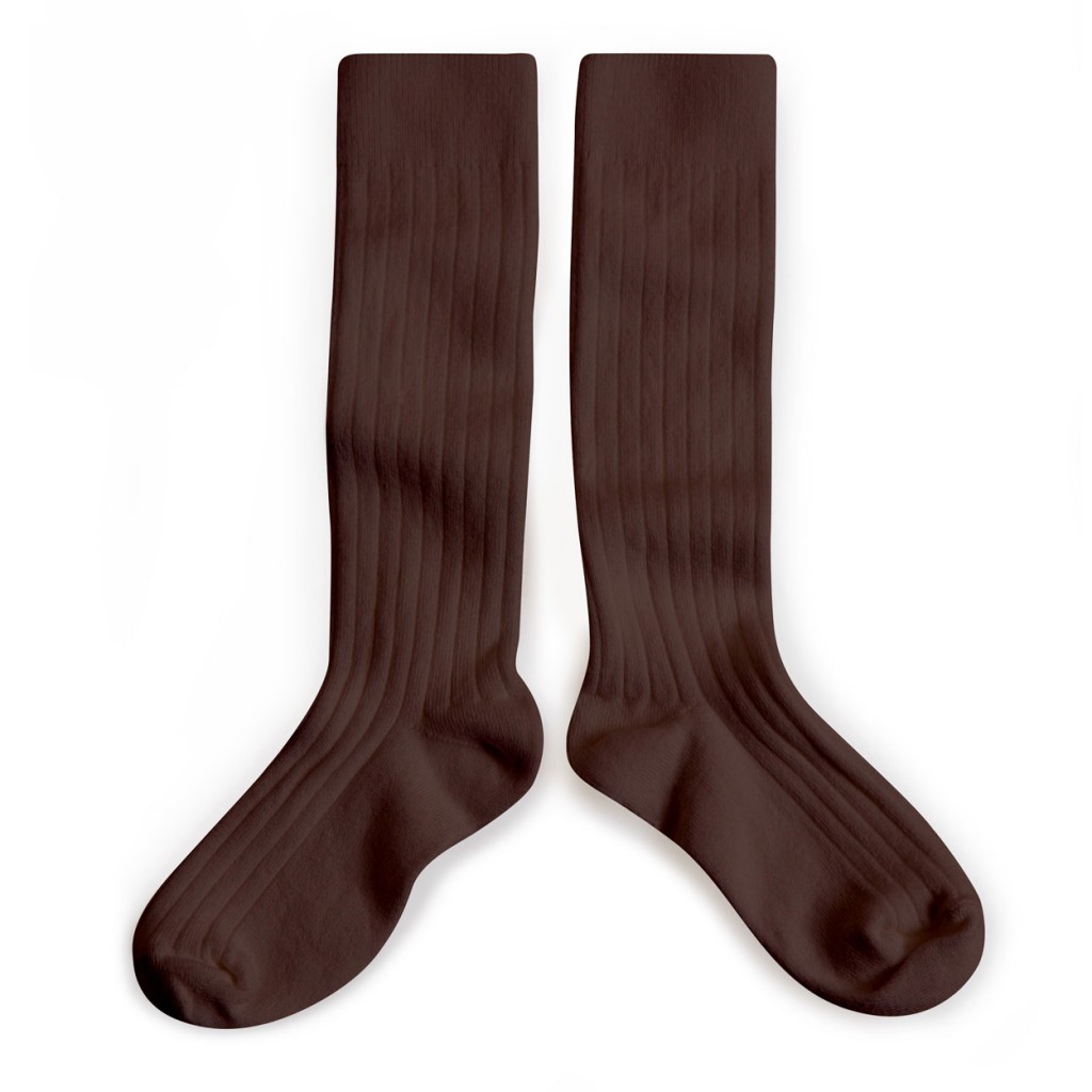 Collegien - Knee socks color caf noir