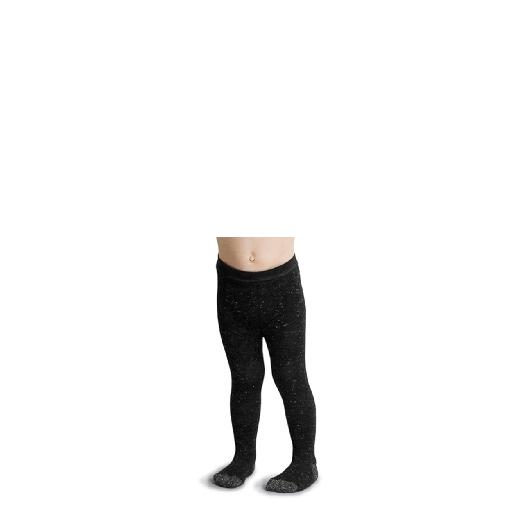 Collegien tights Shiny black tights with silver speckle - Noir/argent