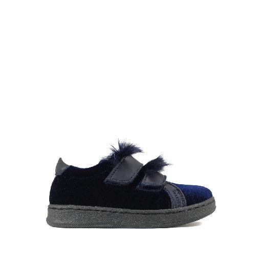 Kids shoe online BiKey trainer Sneaker in blue velvet