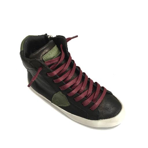 Philippe Model trainer High sneaker in black and green