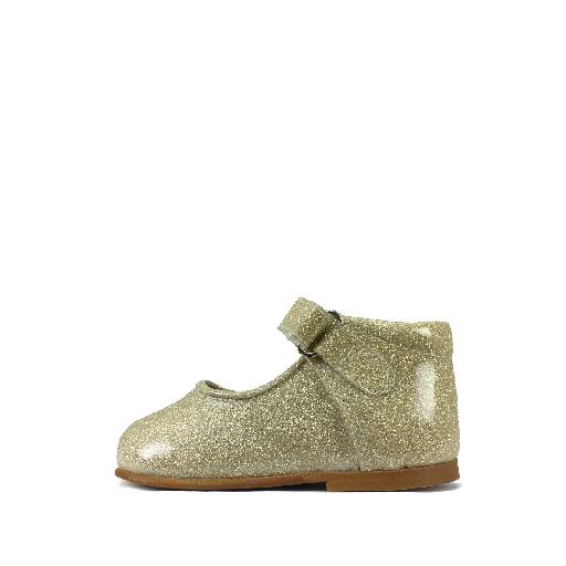 Eli mary jane Small golden Mary jane in patent glitter