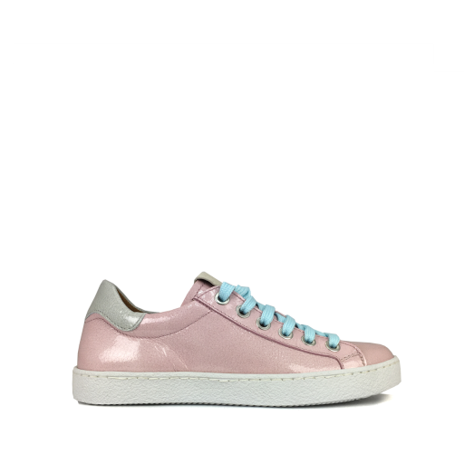 Kids shoe online MAA trainer Pink low pink sneaker in patent leather