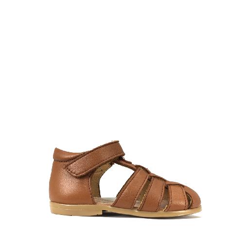Kids shoe online Two Con Me by Pepe sandals Closed brown toddler's sandal
