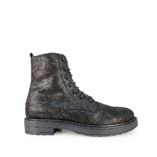 Kids shoe online Beberlis Boots Black lace boot croco