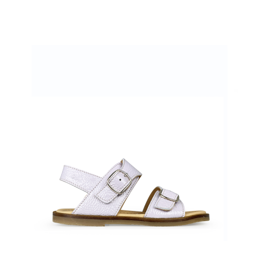 Kinderschoen online Ocra sandalen Paarse sandaal met dubbele gespsluiting