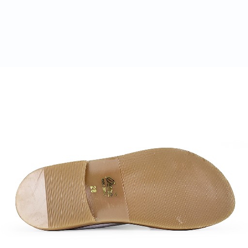 Ocra sandalen Paarse sandaal met dubbele gespsluiting