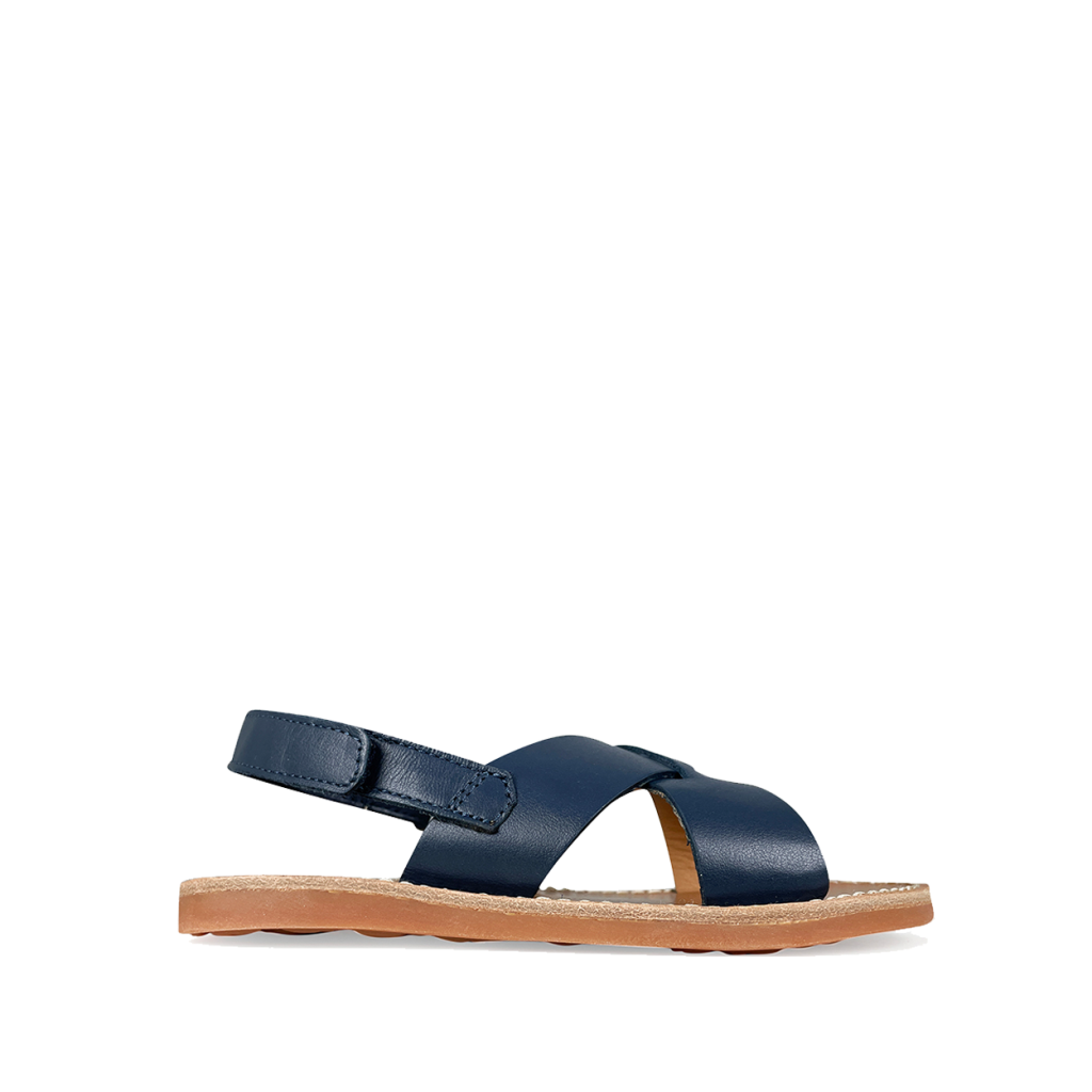 Pom d'api - Dark blue sandal with crossed band