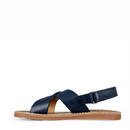 Pom d'api sandals Dark blue sandal with crossed band
