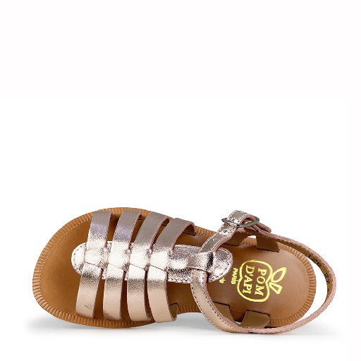 Pom d'api sandalen Romeinse sandaal in rosgoud