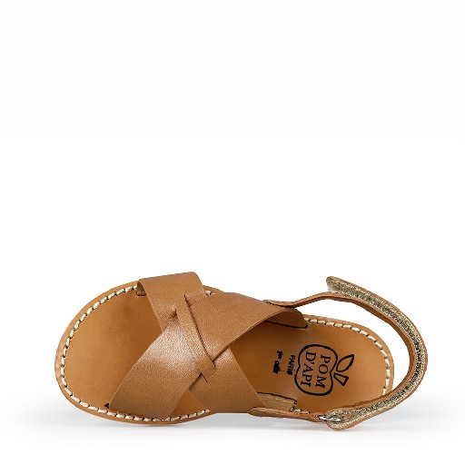 Pom d'api sandals Camel sandal with crossed band