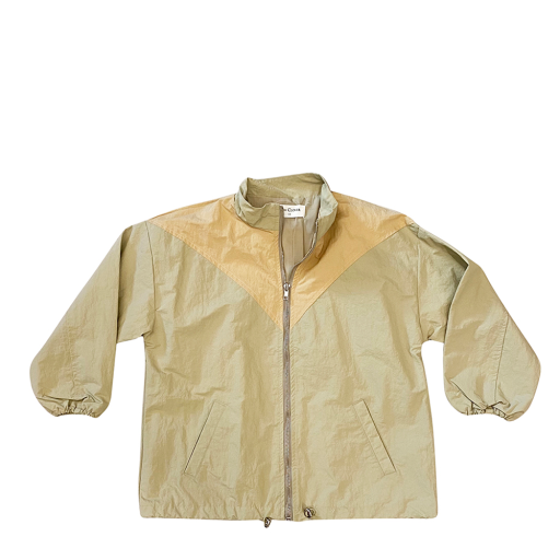 Kids shoe online Anna Pops jackets Light khaki mackintosh with beige stripe