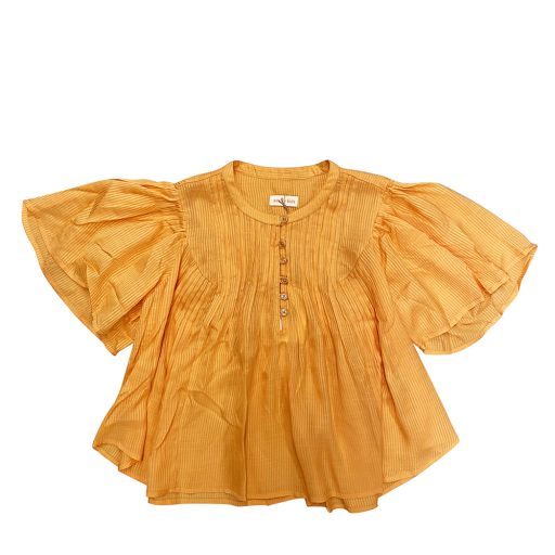 Kinderschoen online Simple Kids blouses Oranje blouse met wijde mouwen Simple Kids